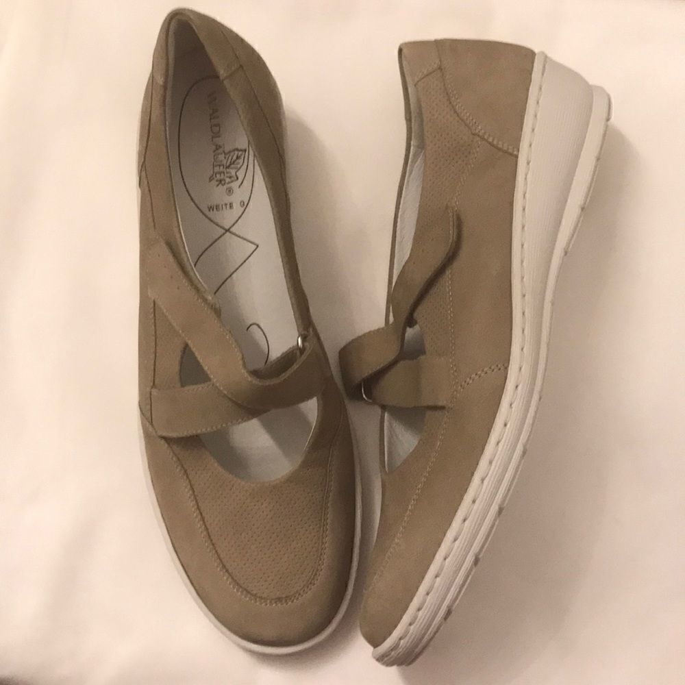 WALDLAUFER BEIGE WALKING SHOES.  NEW